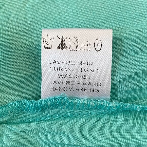 Vintage Tie-Dye Pattern Midi Skirt Vibrant Green, Turquoise Festival Boho Grunge - Picture 14 of 14